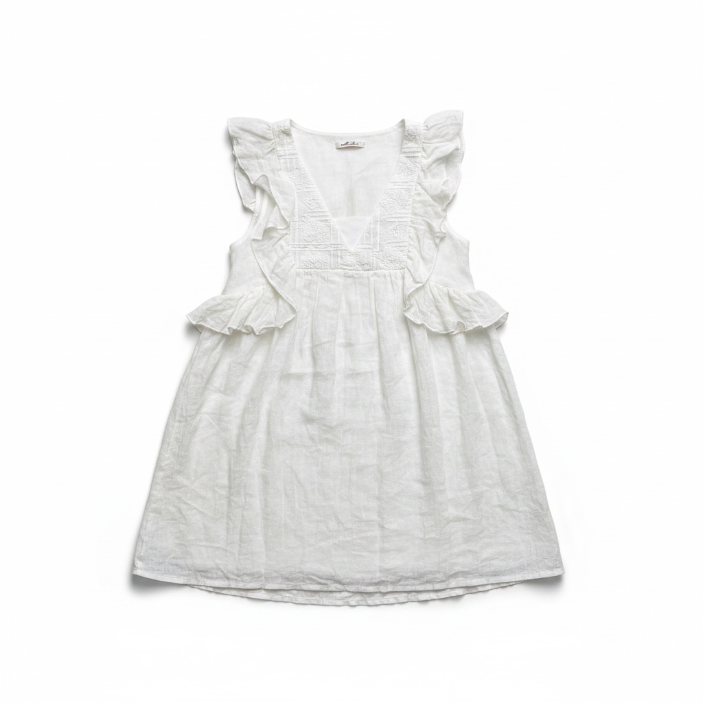 Vintage Sleeveless dress with ruffles