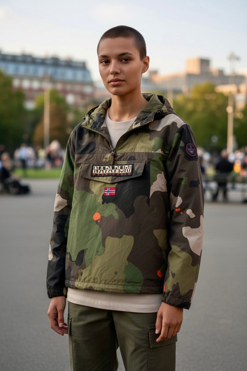 Vintage Napapijri Rainforest Camo Anorak jacket