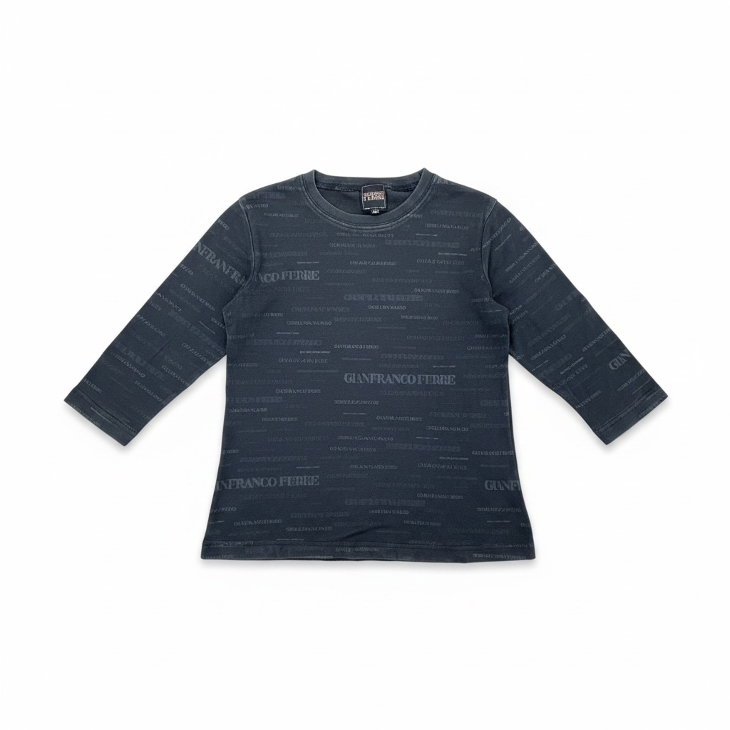 Vintage Gianfranco Ferré typographic long-sleeve shirt