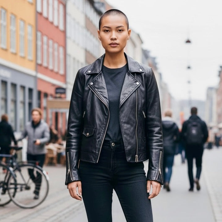 Vintage Moschino Leather Biker Jacket