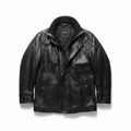 Vintage Hugo Boss Leather Carcoat
