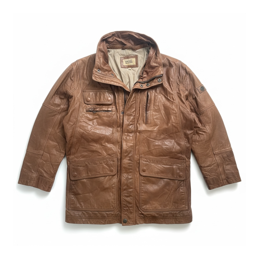 Vintage Camel Active Leather Jacket