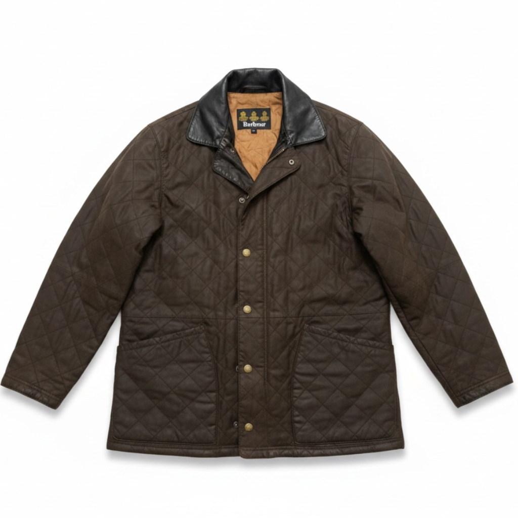 Vintage Barbour Leather Polarquilt Jacket