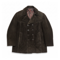 Vintage Boss double-breasted Suede Peacoat
