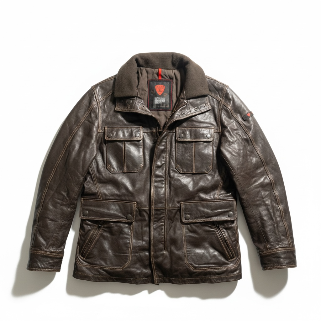 Vintage Leather Field Jacket