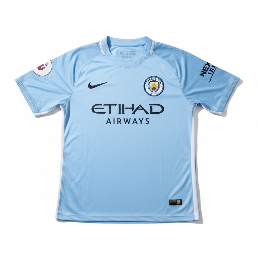 Vintage 17/18 Nike Manchester City Home Football Shirt