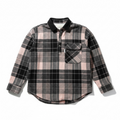 Vintage Plaid Flannel Quarter-Button Shirt