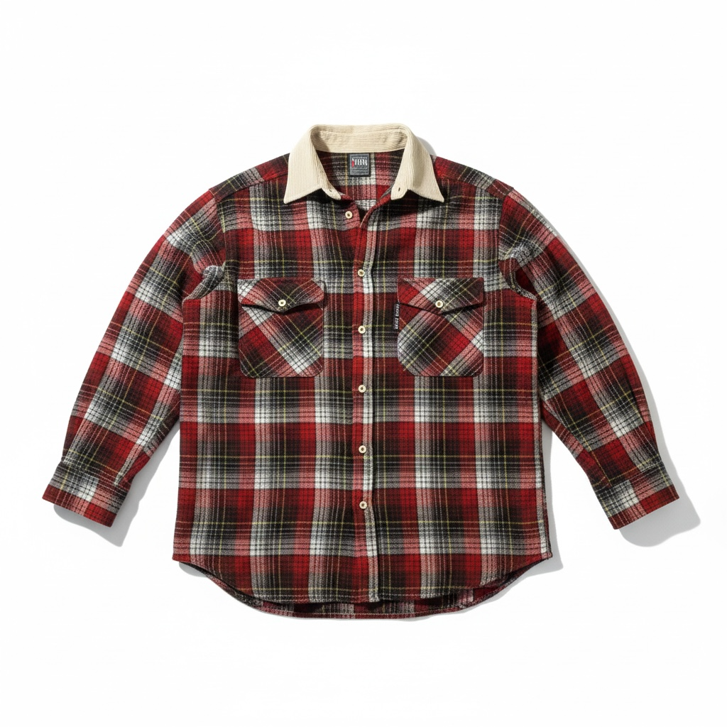 Vintage Think Pink Double Warm Flannel Shirt