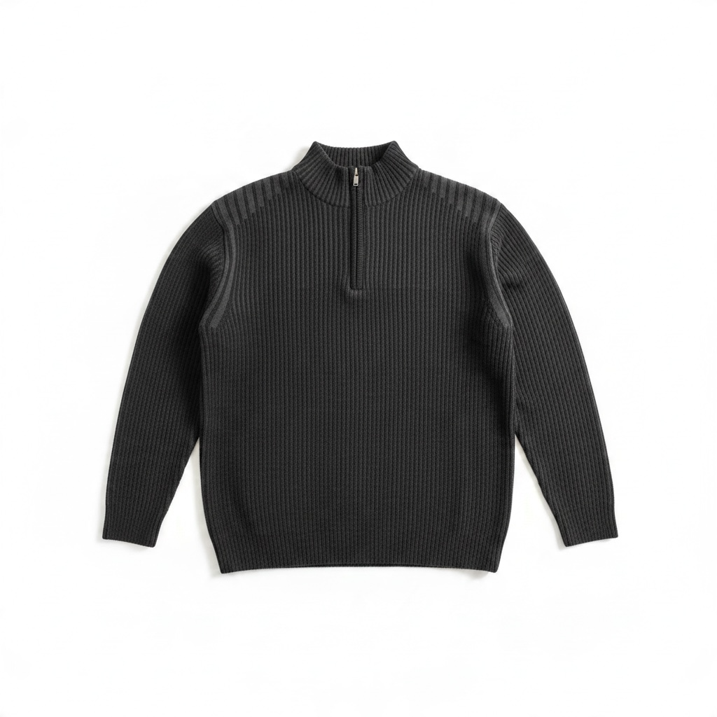 Vintage Quarter-Zip Knit