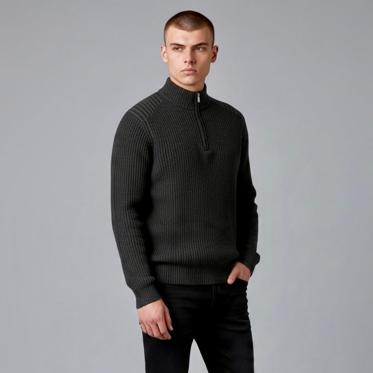 Vintage Quarter-Zip Knit