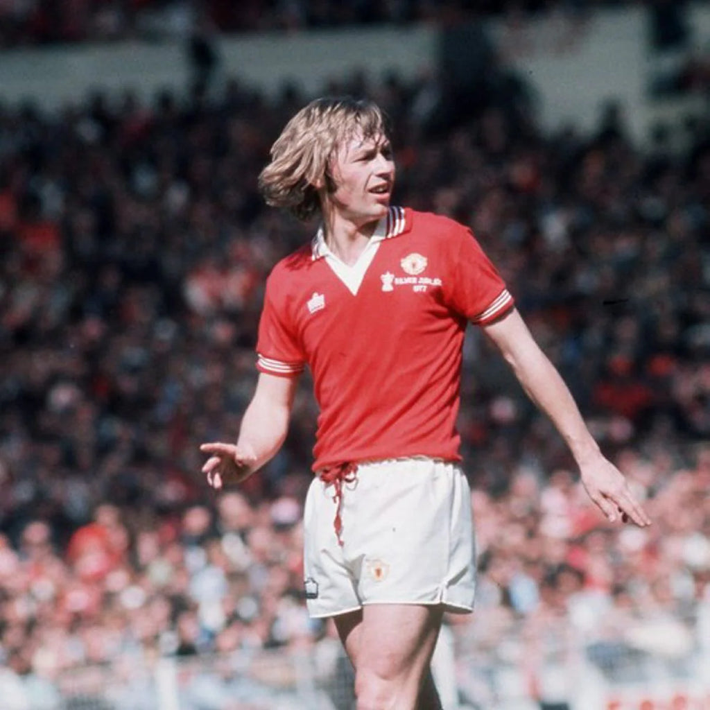 Rare Vintage Replica 1977 Manchester United jubilee football shirt