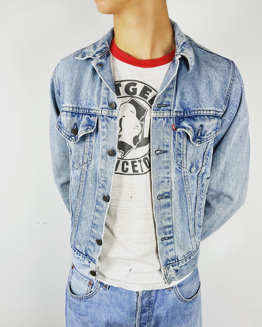 Upcycled Vintage Levis Denim Jacket By Frodo Mikkelsen - Restorecph