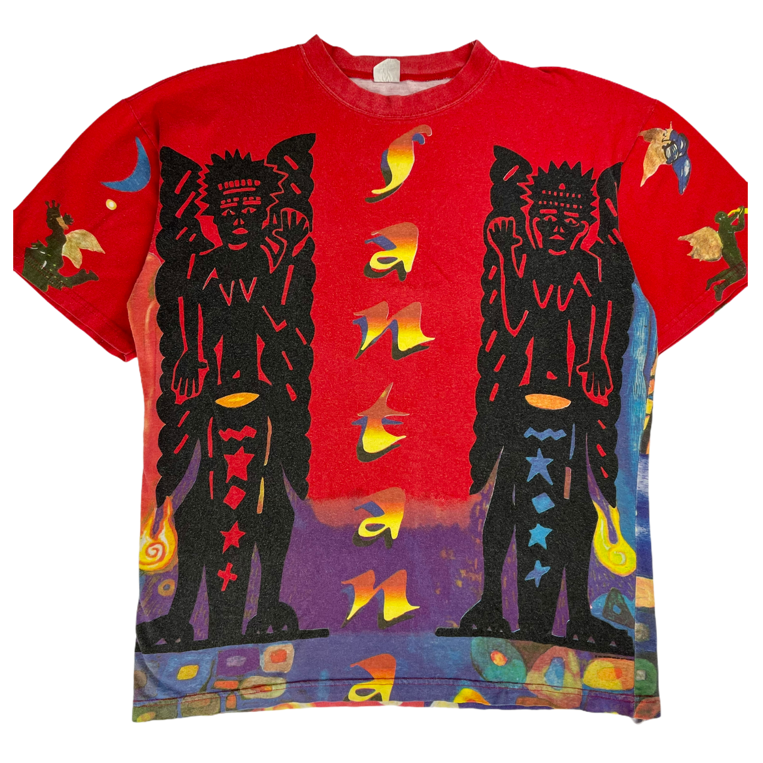 Vintage 90s Santana All Over Print T/shirt - Restorecph