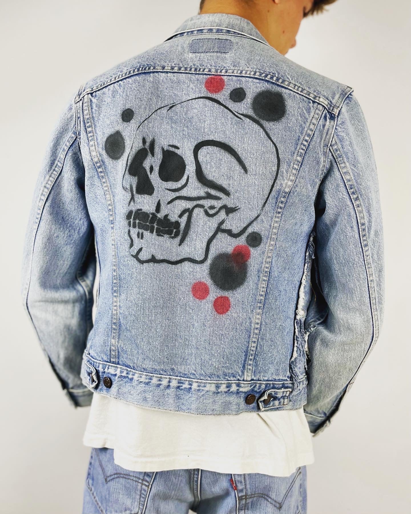Upcycled Vintage Levis Denim Jacket By Frodo Mikkelsen - Restorecph