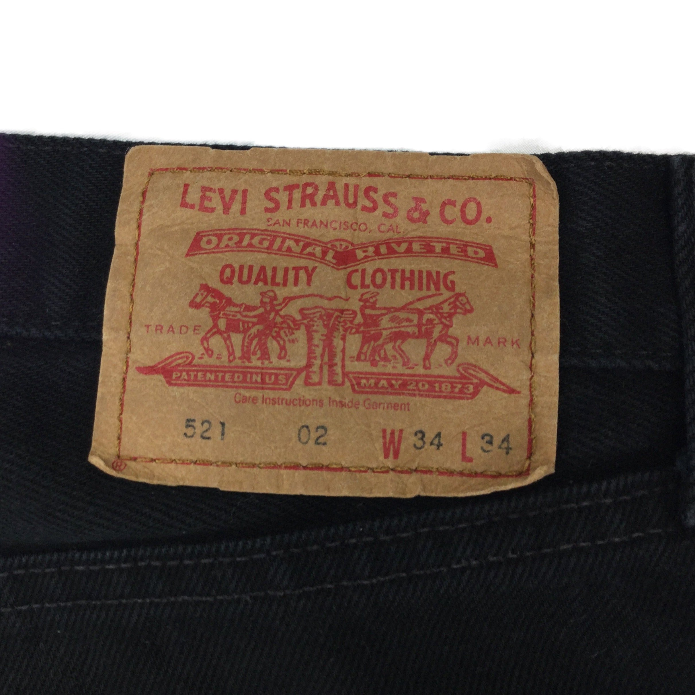 Rare Vintage Black Levi's 521 Jeans - Restorecph