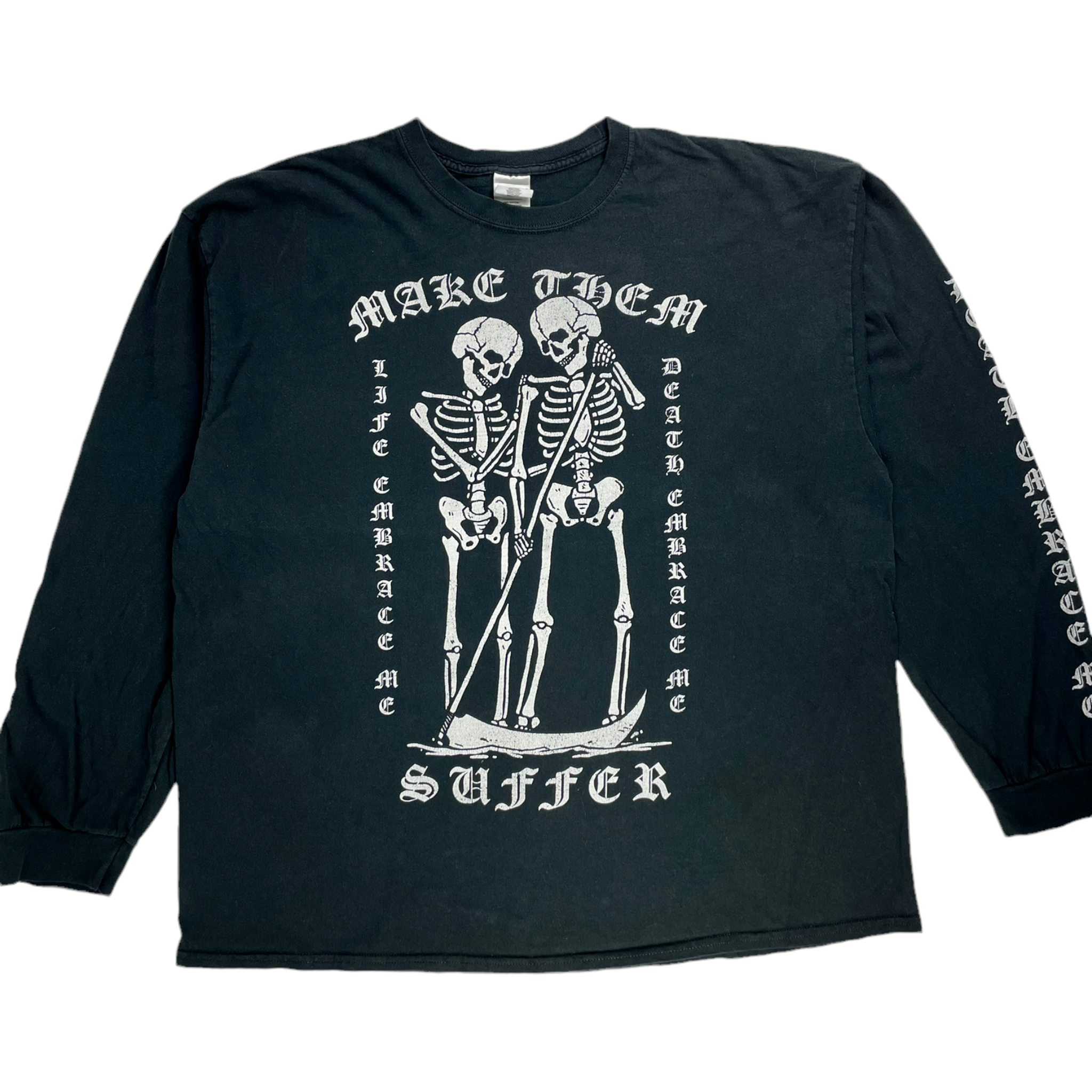 Vintage Make Them Suffer Band Long Sleeved Tee - Restorecph
