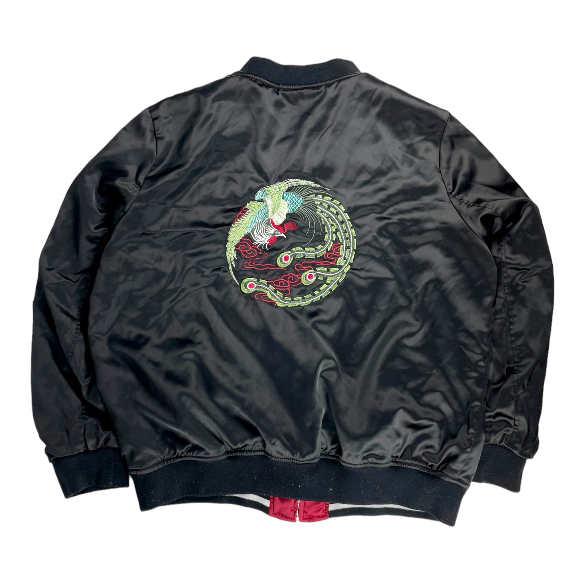 Vintage Satin Bomber Jacket