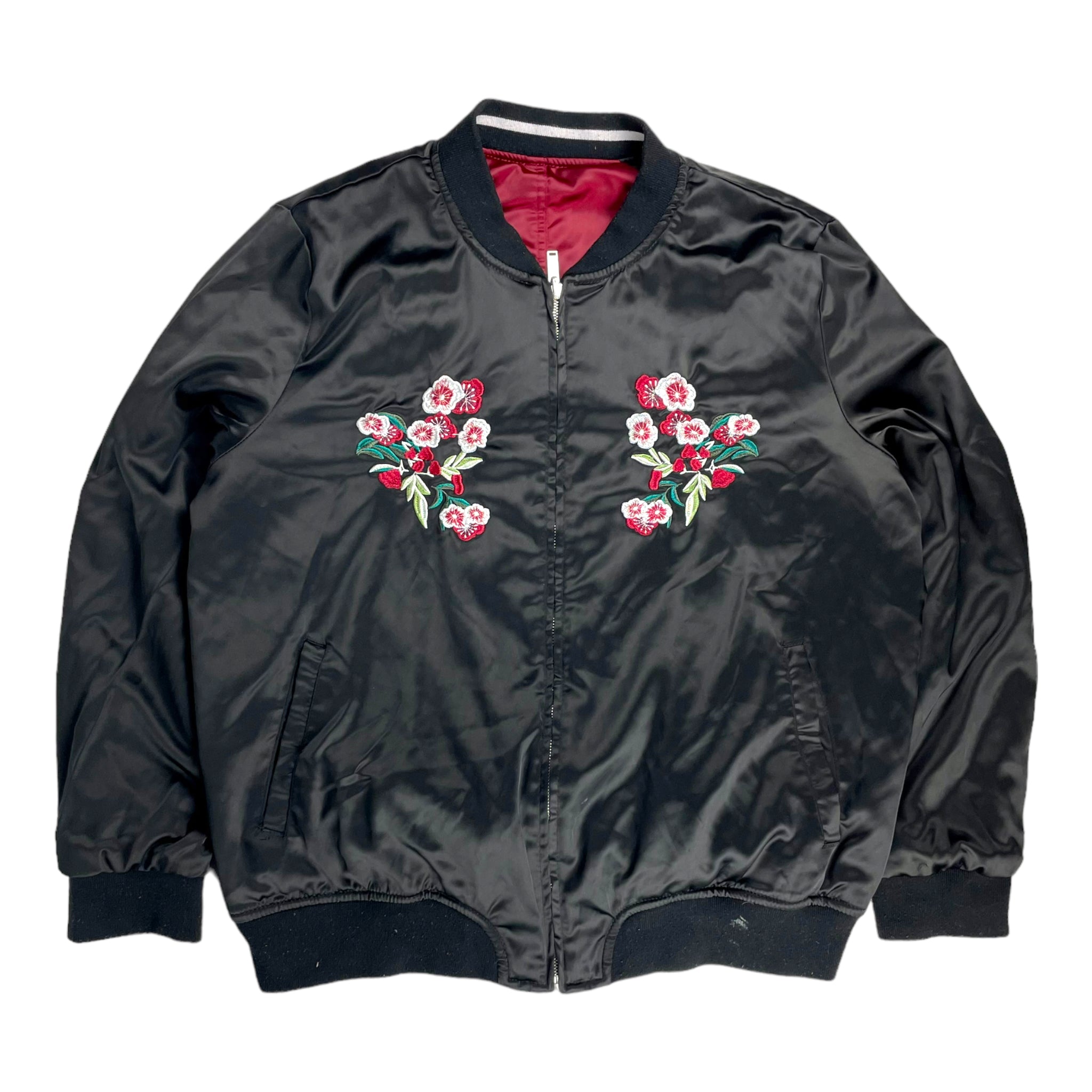Vintage Satin Bomber Jacket