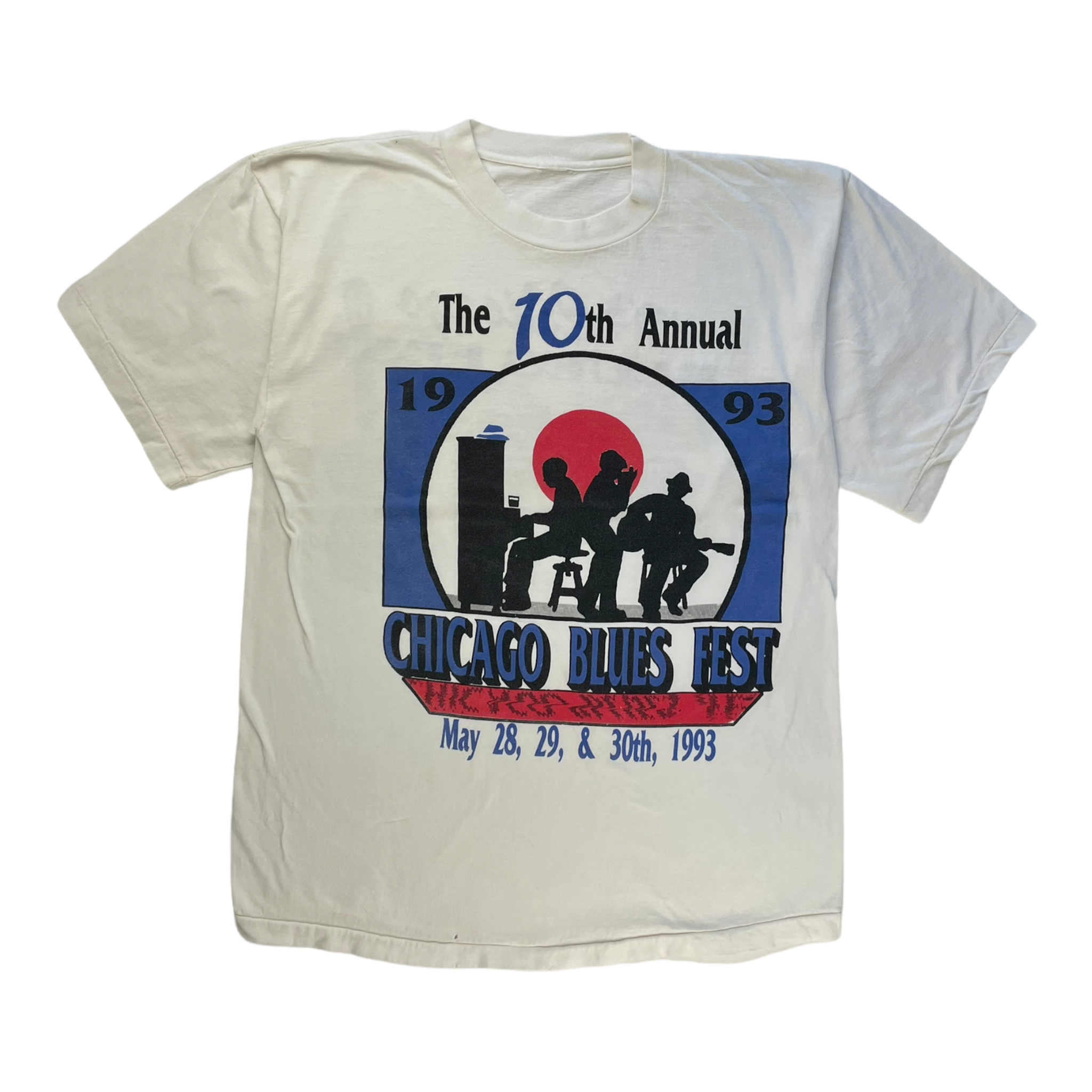Vintage 1993 Bues Festival T-shirt - Restorecph