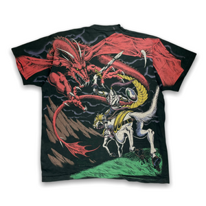 Vintage 1993 Dragon & Knight T-Shirt - Restorecph