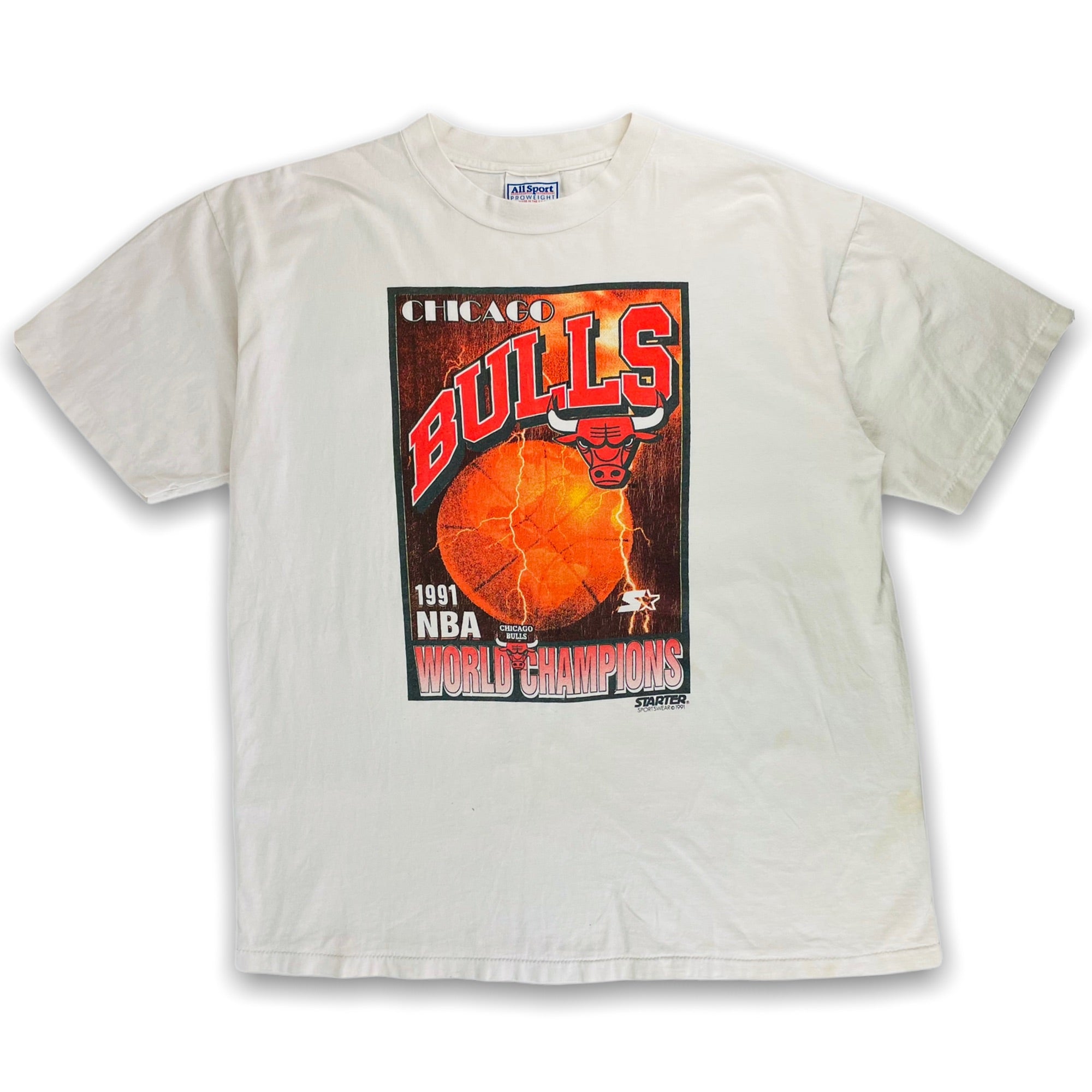 Rare Vintage 1991 Bulls Championship T-shirt - Restorecph